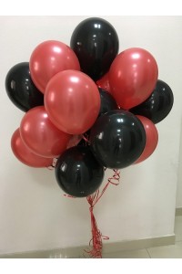 Воздушные шарики 25 шт. "Облако красно-черное"