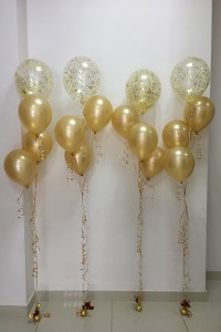 Гелиевые шары "4 золотых фонтана"