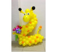 Цифра 2 "Жирафик с цветами"