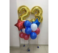 Комплект шаров на празднование 23 февраля
