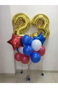 Комплект шаров на празднование 23 февраля