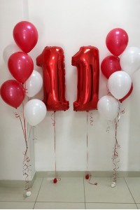 Набор шаров на день рождения №1 Алый