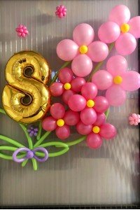 Пано из шаров 8 марта