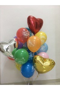 Шары гелиевые "Связка на день рождения"