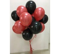 Воздушные шарики 17 шт. "Облако красно-черное"