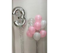 Набор шариков на празднование 3 лет девочки