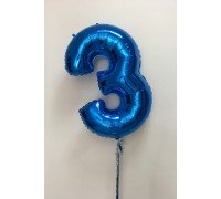 Фольгированная цифра 3