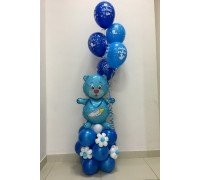 Фольгированный медведь с шарами