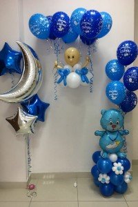 Набор воздушных шариков на рождение сына