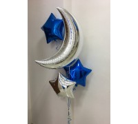 Фольгированные шары "Звезды и луна"