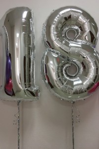 Фольгированные цифры 18