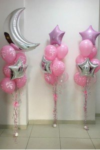 Шары 3 фонтана на выписку из роддома доченьки