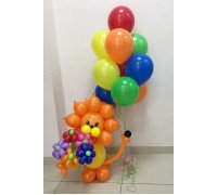 Лёва с фонтаном из шаров