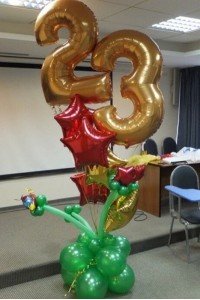 Композиция из шаров "Салют 23"