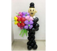Мужчина с цветами №1