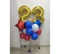 Комплект шаров на празднование 23 февраля