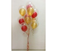Красные и золотые шар в шаре