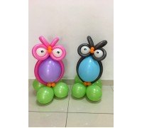 Фигура из шаров "Парочка совят"